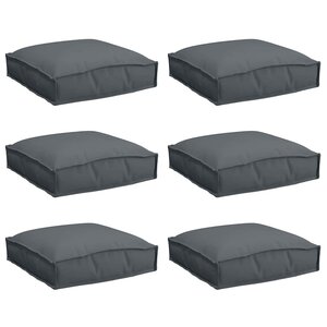 vidaXL Coussin pour assise de palette 6 Pièces Anthracite 40 x 40 x 8 cm
