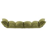vidaXL Chaise pliable de sol Vert Tissu