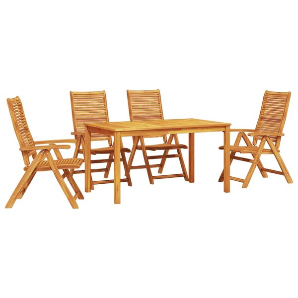 vidaXL Ensemble de salle à manger pour jardin 5 Pièces Marron