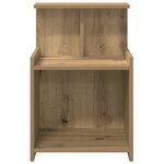 vidaXL Table de chevet - Chêne fait main - 40 x 35 x 60 cm - Bois d'ingénierie