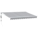 vidaXL Auvent rétractable anthracite et blanc 3 5x2 5m tissu/aluminium