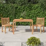 vidaXL Ensemble à manger de jardin 3 Pièces Bois de teck massif