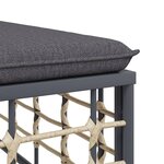 vidaXL Salon de jardin 8 Pièces avec coussins anthracite résine tressée