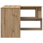 vidaXL Bureau d'angle chêne artisanal 200 5x50x76 cm bois d'ingénierie