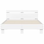 vidaXL Cadre de lit avec LED sans matelas blanc 120x190 cm