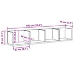 vidaXL Étagère murale à CD chêne artisanal 100x18x18cm bois ingénierie
