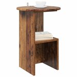 vidaXL Table d'appoint Bois ancien Ø 39 5 x 55 cm Bois d'ingénierie