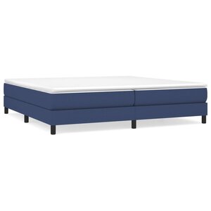 vidaXL Sommier à lattes de lit avec matelas Bleu 200x200 cm Tissu