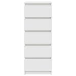 vidaXL Buffet avec tiroirs blanc 37 5x35x99 cm bois d'ingénierie