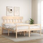 vidaXL Lit pour personne âgée sans matelas 160x200 cm bois massif