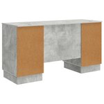 vidaXL Bureau Gris béton 142 5 x 50 x 75 cm Bois d'ingénierie