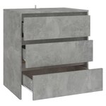 vidaXL Buffet Gris béton 70x41x75 cm Bois d'ingénierie