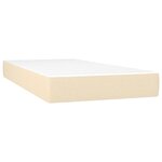 vidaXL Sommier à lattes de lit avec matelas Crème 100x200 cm Tissu