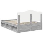 vidaXL Cadre de lit Gris Sonoma 140 x 190 cm Pin massif