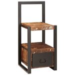 vidaXL Support valet Multicolore 40 x 40 x 90 cm Bois Recyclé Solide