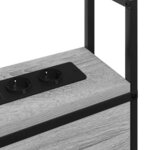 vidaXL Headboard de Rangement avec Station de Charge Sonoma gris