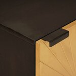 vidaXL Cabinet de salle de bain avec porte Noir et or 38 x 33 x 48 cm