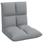 vidaXL Fauteuil de sol ajustable Gris clair Tissu