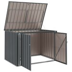 vidaXL Boîte de Rangement de Jardin Noir 151 5 x 107 x 100 cm Acier