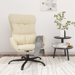 vidaXL Chaise de relaxation Crème Tissu