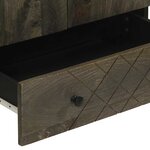 vidaXL Buffet noir 60x33x100 cm bois de manguier massif