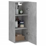 vidaXL Armoire murale gris béton 34 5x34x90 cm bois d'ingénierie