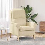 vidaXL fauteuil Crème 76 x 94 x 102 cm tissu