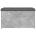 vidaXL Banc de rangement gris béton 82x42x45 cm bois d'ingénierie