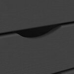 vidaXL Armoire roulante avec bureau MOSS gris bois de pin solide