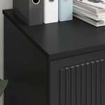 vidaXL Bureau Noir Bois d'ingénierie 142 5 x 50 x 75 cm