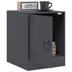 vidaXL Tables de chevet 2 Pièces anthracite 34 5x39x44 cm acier