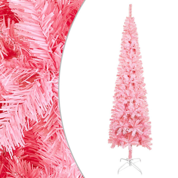 vidaXL Arbre de Noël mince rose 180 cm