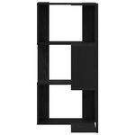 Bibliothèque d'angle vidaXL 3 niveaux Chêne noir 50x50x102 cm Bois reconstitué