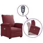 vidaXL Fauteuil de massage Rouge bordeaux Tissu