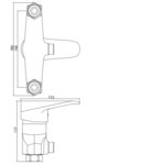 SCHÜTTE Mitigeur de douche TESSA chrome