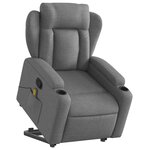vidaXL Fauteuil de massage inclinable Gris foncé Tissu