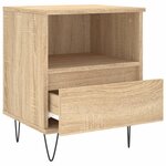 vidaXL Table de chevet chêne sonoma 40x35x50 cm bois d’ingénierie