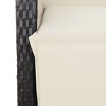 vidaXL Ensemble à manger de jardin 9Pièces coussins noir résine tressée