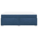 vidaXL Sommier à lattes de lit avec matelas Bleu 140x190 cm Tissu