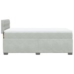 vidaXL Sommier à lattes de lit et matelas Gris clair 100x200cm Velours