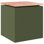 vidaXL Banc de jardin Vert olive 40 x 40 x 43 cm Acier