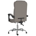 vidaXL Fauteuil inclinable de bureau Taupe Tissu