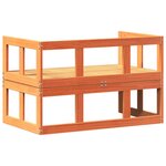 vidaXL Canapé de jardin extensible cire marron bois massif de pin