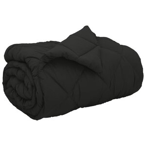 vidaXL Duvet d'hiver Noir 220 x 135 cm Microfibre