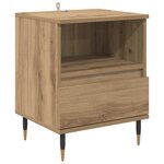 vidaXL Cabinet de chevet avec tiroir chêne artisanal 40 x 35 x 50 cm
