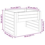 vidaXL Garage pour robot tondeuse Marron 73 x 67 x 56 cm Pin imprégné