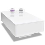 vidaXL Table basse blanc brillant