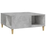 vidaXL Table basse gris béton 80x80x36 5 cm bois d'ingénierie