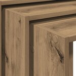 vidaXL Tables gigognes 3 Pièces chêne artisanal bois d'ingénierie