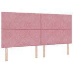 vidaXL Lit à ressorts avec matelas Rose 200 x 200 cm tissu